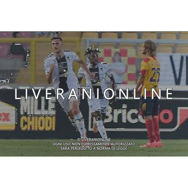 TVEM Lorenzo Lucca of Udinese Calcio celebrates after scoring a goal during the Italian soccer Serie A match US Lecce vs Udinese on May 13, 2024 at Via del Mare Stadium in Lecce, Italy. Photo Emmanuele Mastrodonato/agenzia Liverani/AGENZIA ALDO LIVERANI SAS