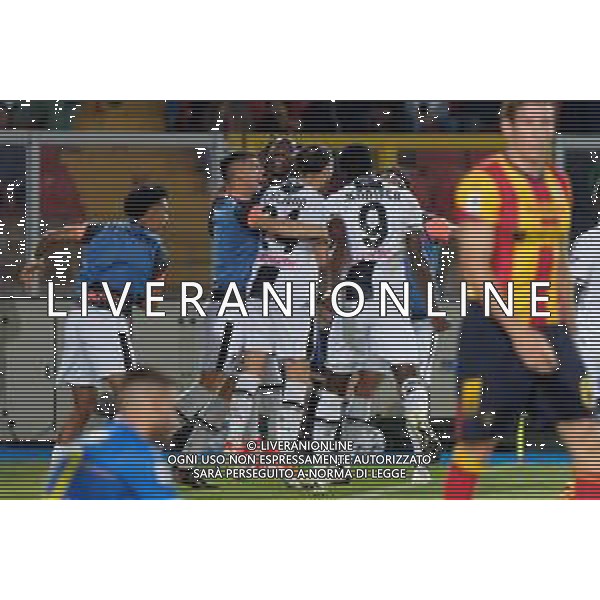 TVEM Lazar Samardzic of Udinese Calcio celebrates after scoring a goal with teammates during the Italian soccer Serie A match US Lecce vs Udinese on May 13, 2024 at Via del Mare Stadium in Lecce, Italy. Photo Emmanuele Mastrodonato/agenzia Liverani/AGENZIA ALDO LIVERANI SAS