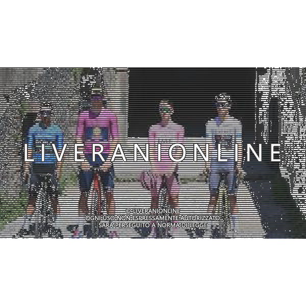 14-05-2024 Giro D\'italia; Tappa 10 Pompei - Bocca Della Selva; 2024, Uae Team Emirates; 2024, Lidl - Trek; 2024, Bora - Hansgrohe; 2024, Visma - Lease A Bike; Pogacar, Tadej; Milan, Jonathan; Martinez Poveda, Daniel Felipe; Uijtdebroeks, Cian; Pompei; ©SIROTTI / AGENZIA ALDO LIVERANI SAS