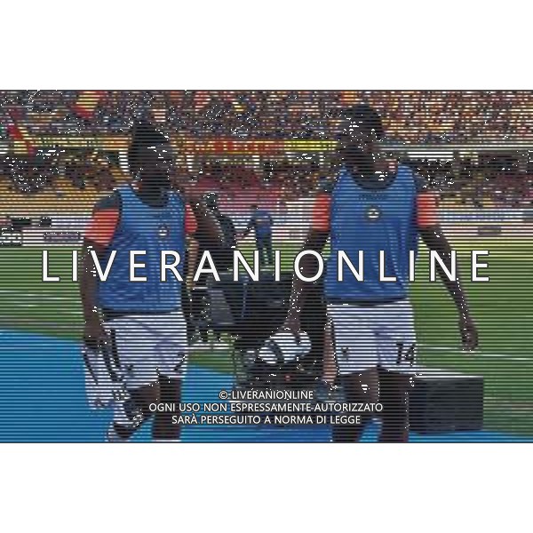TVEM Festy Ebosele of Udinese Calcio and James Abankwah during the Italian soccer Serie A match US Lecce vs Udinese on May 13, 2024 at Via del Mare Stadium in Lecce, Italy. Photo Emmanuele Mastrodonato/agenzia Liverani/ AGENZIA ALDO LIVERANI SAS