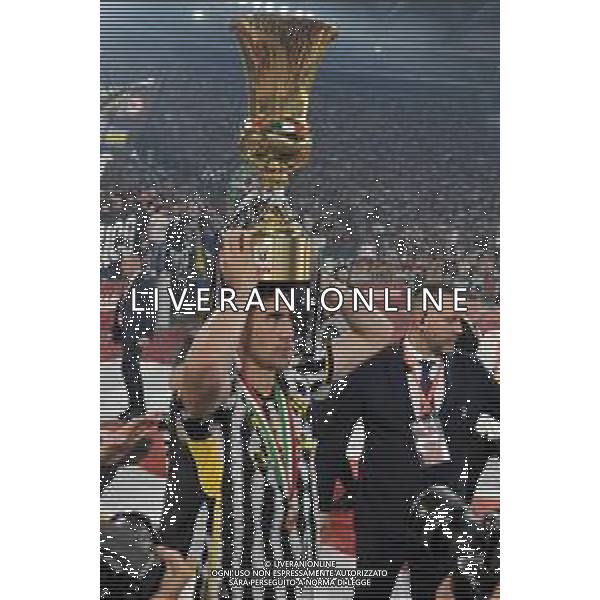 Atalanta vs Juventus - Coppa Italia Freccia Rossa - Finale - Stadio Olimpico - Roma 15-05-2024 nella foto Vlahovic con la coppa foto feerico gaetano-ag aldo liverani sas