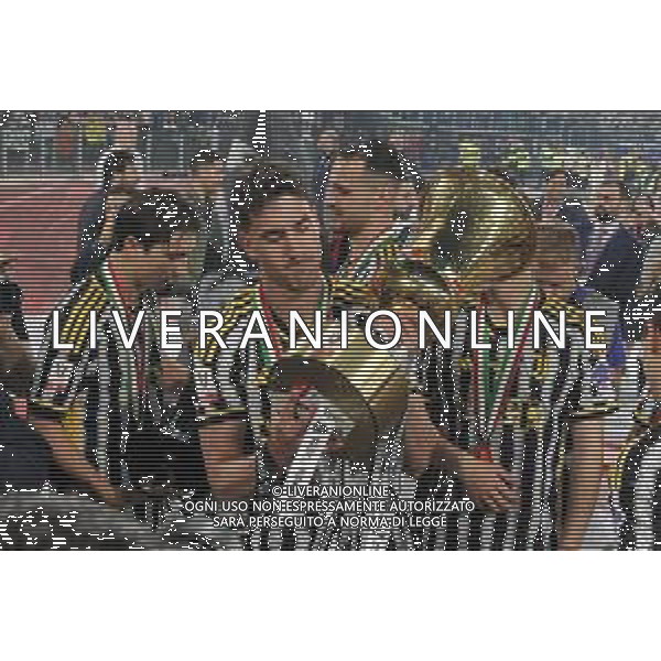 Atalanta vs Juventus - Coppa Italia Freccia Rossa - Finale - Stadio Olimpico - Roma 15-05-2024 nella foto Vlahovic con la coppa foto feerico gaetano-ag aldo liverani sas