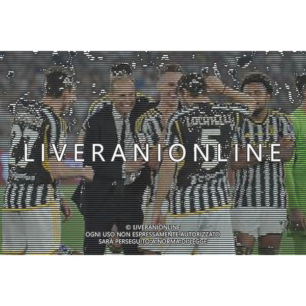 Atalanta vs Juventus - Coppa Italia Freccia Rossa - Finale - Stadio Olimpico - Roma 15-05-2024 nella foto Allegri festeggia con la squadra foto federico gaetano-ag aldo liverani sas