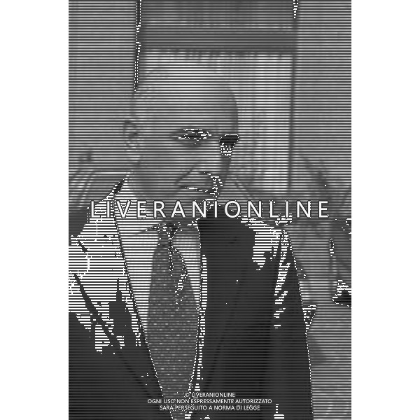 Neg- RETROSPETTIVA ADRIANO GALLIANI , Dirigente Sportivo Calcio Nella foto ADRIANO GALLIANI amministratore delegato MILAN nell\'anno 1992-1993 con RAMON MENDOZA Presidente del Real Madrid AG ALDO LIVERANI
