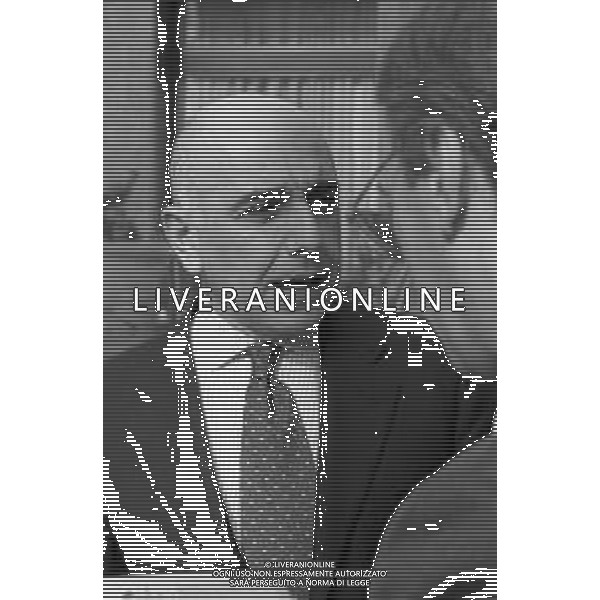 Neg- RETROSPETTIVA ADRIANO GALLIANI , Dirigente Sportivo Calcio Nella foto ADRIANO GALLIANI amministratore delegato MILAN nell\'anno 1992-1993 con RAMON MENDOZA Presidente del Real Madrid AG ALDO LIVERANI
