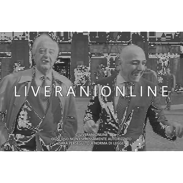 Neg- RETROSPETTIVA ADRIANO GALLIANI , Dirigente Sportivo Calcio Nella foto ADRIANO GALLIANI amministratore delegato MILAN nell\'anno 1992-1993 con RAMON MENDOZA Presidente del Real Madrid AG ALDO LIVERANI