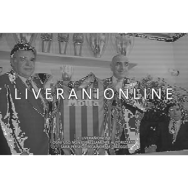 Neg- RETROSPETTIVA ADRIANO GALLIANI , Dirigente Sportivo Calcio Nella foto ADRIANO GALLIANI amministratore delegato MILAN CALCIO, ALLA PRESENTAZIONE DELLO SPONSOR \'MOTTA\' CAMPIONATO 1992-1993 CON ARIEDO BRAIDA AG ALDO LIVERANI