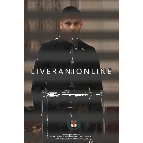 TVRG Ambrogino Inter nella foto Lautaro Martinez (Inter) Milano 17-05-2024 Inter premiata con l\'Ambrogino d\'Oro dopo la vittoria della seconda stella foto Roberto Garavaglia/Agenzia Aldo Liverani sas / AGENZIA ALDO LIVERANI SAS