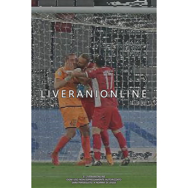 TVEM Marco Pissardo of SSC Bari celebrates with Valerio Di Cesare of SSC Bari and Raffaele Maiello of SSC Bari after saving a penalty during the Italian Serie BKT playout match between SSC Bari and Ternana Calcio on 16 May 2024 at the San Nicola stadium in Bari, Italy. Photo by Emmanuele Mastrodonato/ag. Aldo Liverani s.a.s. / AGENZIA ALDO LIVERANI SAS