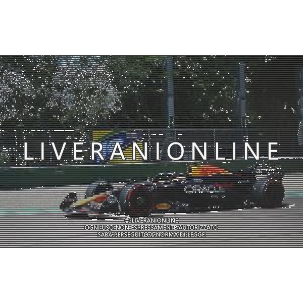 IMOLA 17 05 2024 (VENERDI) AUTODROMO ENZO E DINO FERRARI GRAN PREMIO DI FORMULA 1 NELLA FOTO MAX VERSTAPPEN RED BULL PASSA DOVE E\' MORTO AYRTON SENNA ©SANNA / AGENZIA ALDO LIVERANI SAS