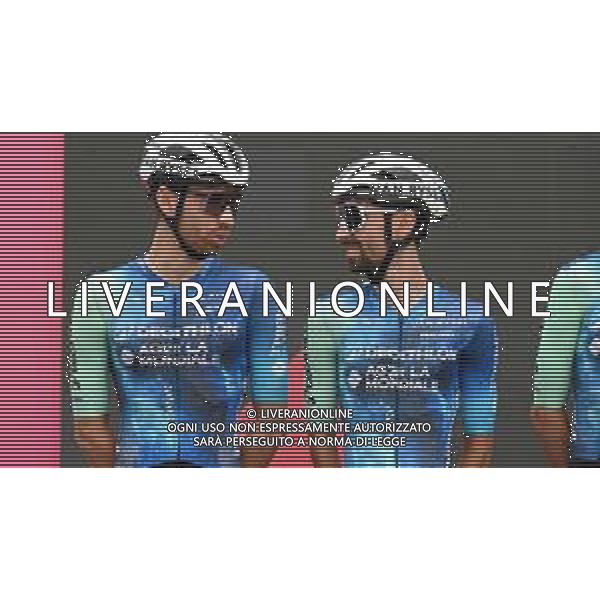 17-05-2024 Giro D\'italia; Tappa 13 Riccione - Cento; 2024, Decathlon - Ag2r La Mondiale; Paret Peintre, Aurelien; Paret Peintre, Valentin; Riccione; ©SIROTTI / AGENZIA ALDO LIVERANI SAS