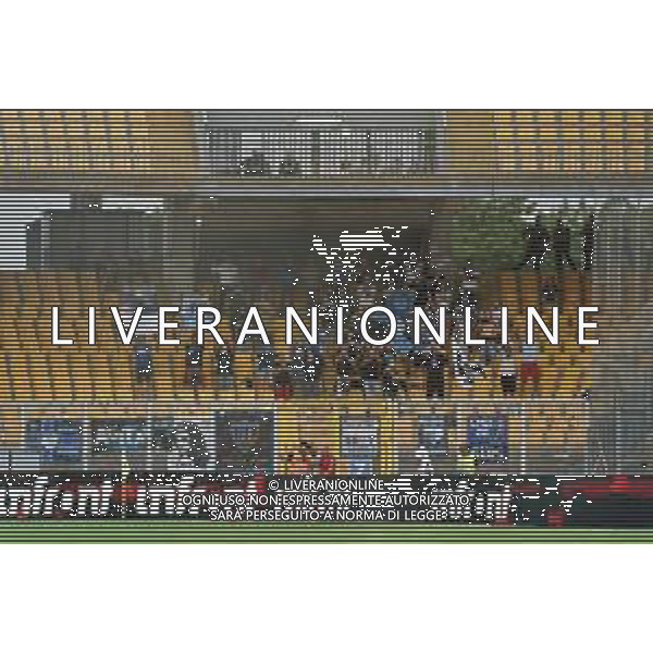TVEM Supporters of Atalanta during the Italian soccer Serie A match US Lecce vs Atalanta on May 18, 2024 at Via del Mare Stadium in Lecce, Italy. Photo Emmanuele Mastrodonato/agenzia Liverani / AGENZIA ALDO LIVERANI SAS