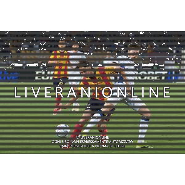 TVEM Antonino Gallo of US Lecce in action against Aleksey Miranchuk of Atalanta during the Italian soccer Serie A match US Lecce vs Atalanta on May 18, 2024 at Via del Mare Stadium in Lecce, Italy. Photo Emmanuele Mastrodonato/agenzia Liverani / AGENZIA ALDO LIVERANI SAS