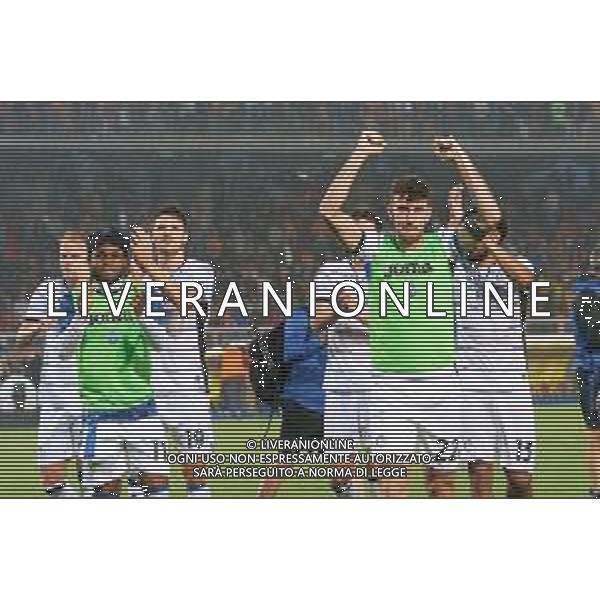 TVEM the Atalanta players celebrates the victory during the Italian soccer Serie A match US Lecce vs Atalanta on May 18, 2024 at Via del Mare Stadium in Lecce, Italy. Photo Emmanuele Mastrodonato/agenzia Liverani / AGENZIA ALDO LIVERANI SAS