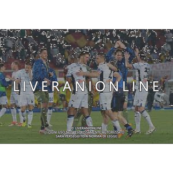 TVEM Players of Atalanta celebrates the victory during the Italian soccer Serie A match US Lecce vs Atalanta on May 18, 2024 at Via del Mare Stadium in Lecce, Italy. Photo Emmanuele Mastrodonato/agenzia Liverani / AGENZIA ALDO LIVERANI SAS
