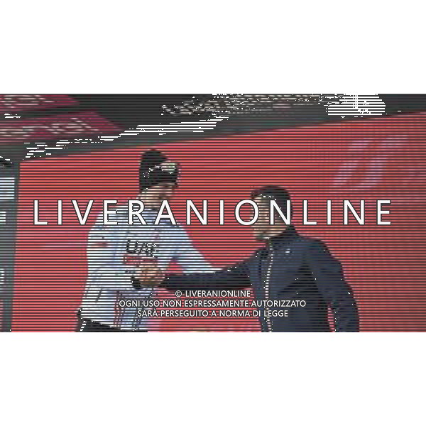 19-05-2024 Giro D\'italia; Tappa 15 Manerba Del Garda - Mottolino Di Livigno; 2024, Uae Team Emirates; Pogacar, Tadej; Nibali, Vincenzo; Mottolino Di Livigno; ©SIROTTI / AGENZIA ALDO LIVERANI SAS