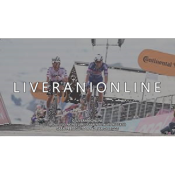 19-05-2024 Giro D\'italia; Tappa 15 Manerba Del Garda - Mottolino Di Livigno; 2024, Alpecin - Deceuninck; 2024, Uae Team Emirates; Conci, Nicola; Majka, Rafal; Mottolino Di Livigno; ©SIROTTI / AGENZIA ALDO LIVERANI SAS