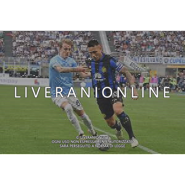 Inter-Lazio Campionato di calcio Serie A 2023/2024 - Stadio Giuseppe Meazza Nella foto: Nicolò Rovella e Lautaro Martinez ©Andrea Rosito / AGENZIA ALDO LIVERANI SAS