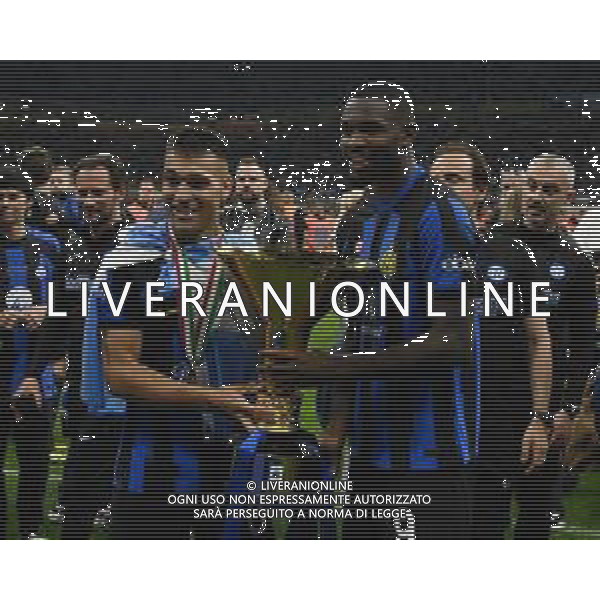 Inter vs Lazio nella foto Lautaro Martinez (Inter) e Marcus Thuram (Inter) Milano 19-05-2024 Stadio Giuseppe Meazza - San Siro Campionato Serie A TIM - 37a giornata foto Roberto Garavaglia/Agenzia Aldo Liverani sas