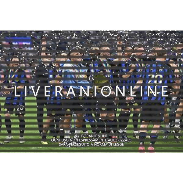 Inter vs Lazio nella foto esultanza finale Inter Milano 19-05-2024 Stadio Giuseppe Meazza - San Siro Campionato Serie A TIM - 37a giornata foto Roberto Garavaglia/Agenzia Aldo Liverani sas