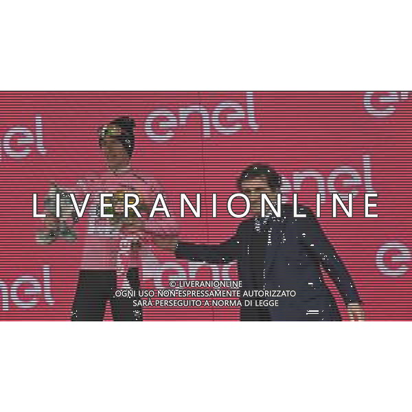 22-05-2024 Giro D\'italia; Tappa 17 Selva Val Gardena - Passo Brocon; 2024, Uae Team Emirates; Pogacar, Tadej; Cairo, Urbano; Passo Brocon; ©SIROTTI / AGENZIA ALDO LIVERANI SAS