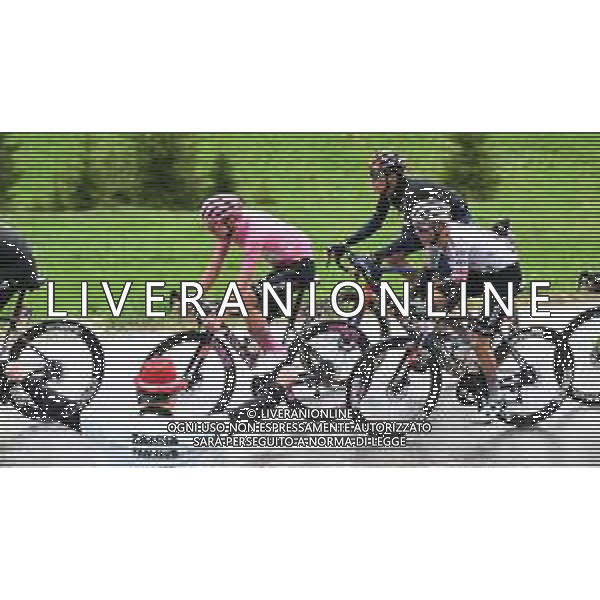 22-05-2024 Giro D\'italia; Tappa 17 Selva Val Gardena - Passo Brocon; 2024, Uae Team Emirates; Pogacar, Tadej; Grosschartner, Felix; Passo Brocon; ©SIROTTI / AGENZIA ALDO LIVERANI SAS