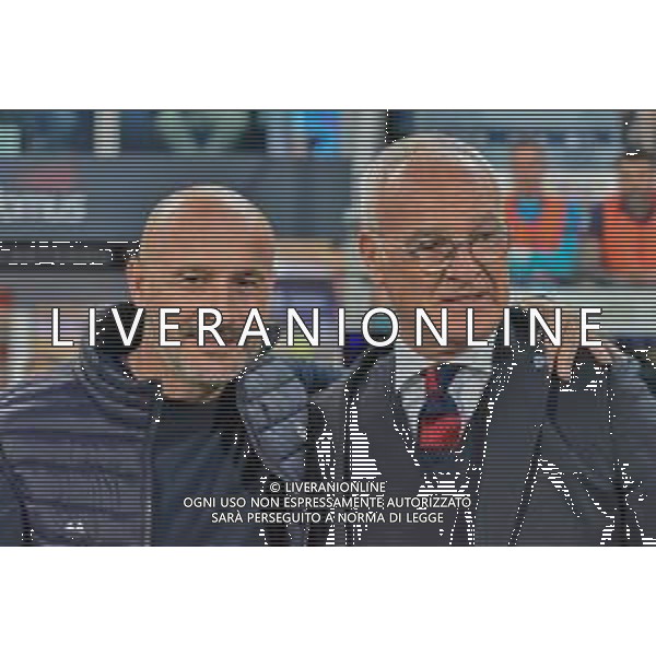 26-5-2024. Cagliari calcio-A.C.F. Fiorentina 38° giornata campionato calcio italiano Serie A 2023/2024, stadio Unipol Domus Cagliari. Foto Salvatore Moi/Agenzia Aldo Liverani s.as. Nella foto: Vincenzo Italiano allenatore Fiorentina, Claudio Ranieri allenatore Cagliari ©MOI SALVATORE / AGENZIA ALDO LIVERANI SAS
