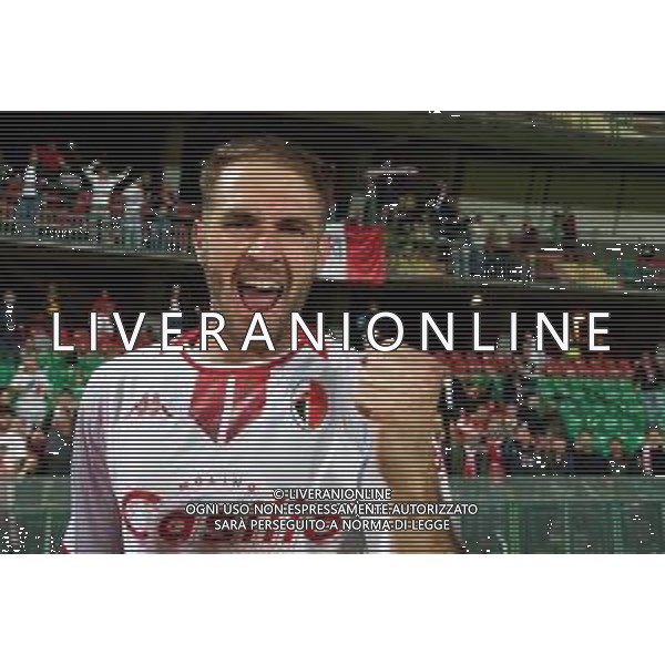 TVEM Giacomo Ricci of SSC Bari celebrates after scoring a goal during the Italian Serie BKT playout match between Ternana Calcio vs SSC Bari on 23 May 2024 at the Libero Liberati stadium in Bari, Italy. Photo by Emmanuele Mastrodonato/ag. Aldo Liverani s.a.s. / AGENZIA ALDO LIVERANI SAS