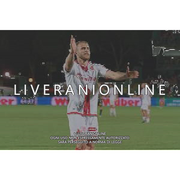 TVEM Giuseppe Sibilli of SSC Bari celebrates after scoring a goal during the Italian Serie BKT playout match between Ternana Calcio vs SSC Bari on 23 May 2024 at the Libero Liberati stadium in Bari, Italy. Photo by Emmanuele Mastrodonato/ag. Aldo Liverani s.a.s. / AGENZIA ALDO LIVERANI SAS