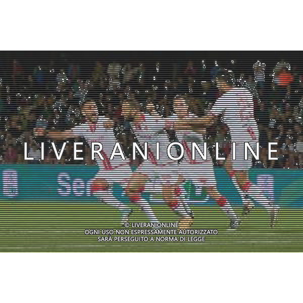 TVEM Valerio Di Cesare of SSC Bari celebrates after scoring a goal with teammates during the Italian Serie BKT playout match between Ternana Calcio vs SSC Bari on 23 May 2024 at the Libero Liberati stadium in Bari, Italy. Photo by Emmanuele Mastrodonato/ag. Aldo Liverani s.a.s. / AGENZIA ALDO LIVERANI SAS