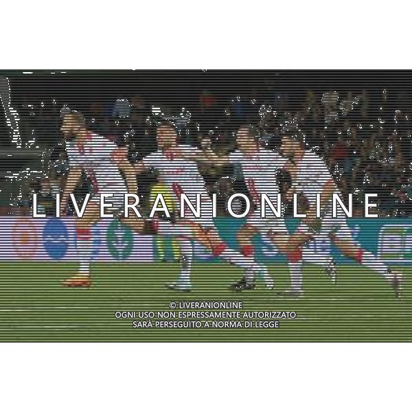 TVEM Valerio Di Cesare of SSC Bari celebrates after scoring a goal with teammates during the Italian Serie BKT playout match between Ternana Calcio vs SSC Bari on 23 May 2024 at the Libero Liberati stadium in Bari, Italy. Photo by Emmanuele Mastrodonato/ag. Aldo Liverani s.a.s. / AGENZIA ALDO LIVERANI SAS