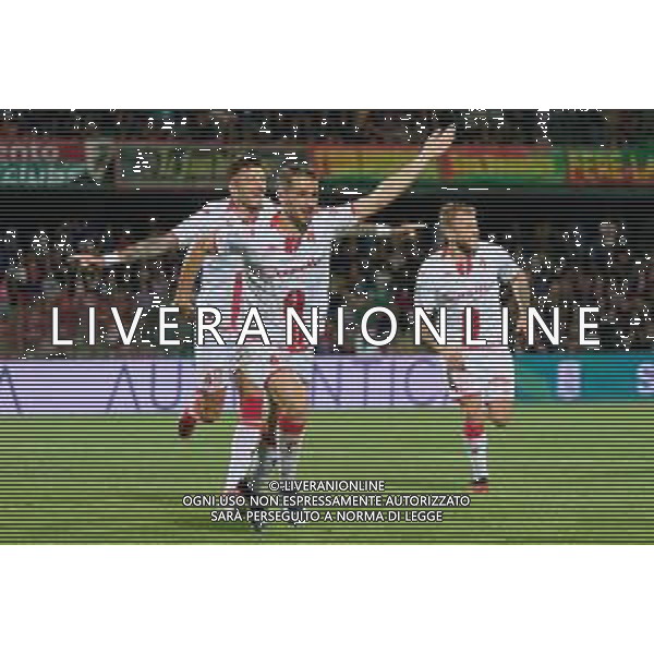 TVEM Giacomo Ricci of SSC Bari celebrates after scoring a goal during the Italian Serie BKT playout match between Ternana Calcio vs SSC Bari on 23 May 2024 at the Libero Liberati stadium in Bari, Italy. Photo by Emmanuele Mastrodonato/ag. Aldo Liverani s.a.s. / AGENZIA ALDO LIVERANI SAS