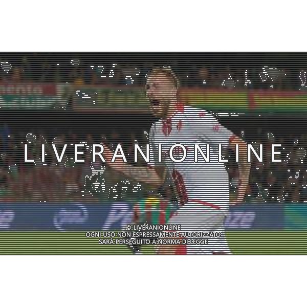 TVEM Giuseppe Sibilli of SSC Bari celebrates after scoring a goal during the Italian Serie BKT playout match between Ternana Calcio vs SSC Bari on 23 May 2024 at the Libero Liberati stadium in Bari, Italy. Photo by Emmanuele Mastrodonato/ag. Aldo Liverani s.a.s. / AGENZIA ALDO LIVERANI SAS