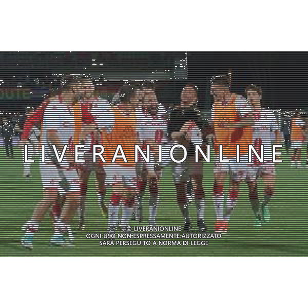 TVEM Valerio Di Cesare of SSC Bari celebrates the victory with teammates during the Italian Serie BKT playout match between Ternana Calcio vs SSC Bari on 23 May 2024 at the Libero Liberati stadium in Bari, Italy. Photo by Emmanuele Mastrodonato/ag. Aldo Liverani s.a.s/ AGENZIA ALDO LIVERANI SAS