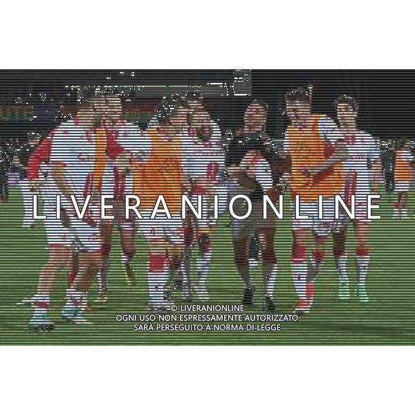 TVEM Valerio Di Cesare of SSC Bari celebrates the victory with teammates during the Italian Serie BKT playout match between Ternana Calcio vs SSC Bari on 23 May 2024 at the Libero Liberati stadium in Bari, Italy. Photo by Emmanuele Mastrodonato/ag. Aldo Liverani s.a.s/ AGENZIA ALDO LIVERANI SAS