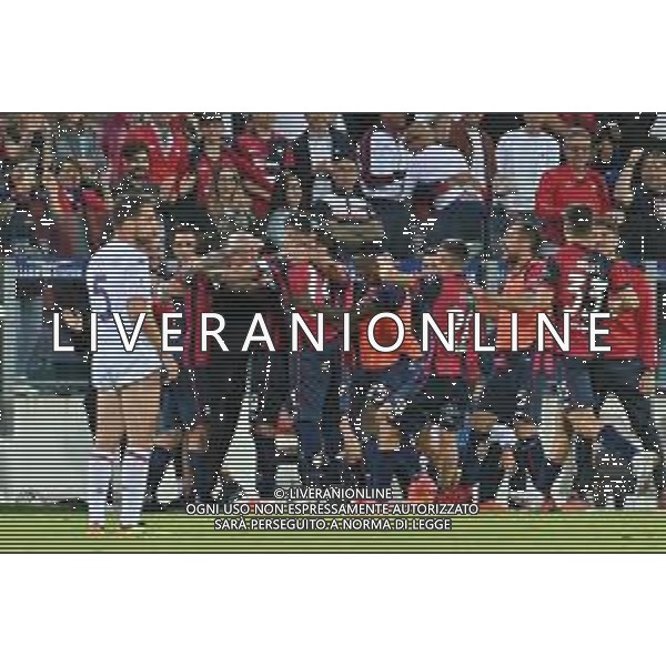 26-5-2024. Cagliari calcio-A.C.F. Fiorentina 38° giornata campionato calcio italiano Serie A 2023/2024, stadio Unipol Domus Cagliari. Foto Salvatore Moi/Agenzia Aldo Liverani s.as. Nella foto: Gol ed esultanza del Cagliari in casa contro Fiorentina. Segna: Alessandro Deiola Cagliari ©MOI SALVATORE / AGENZIA ALDO LIVERANI SAS