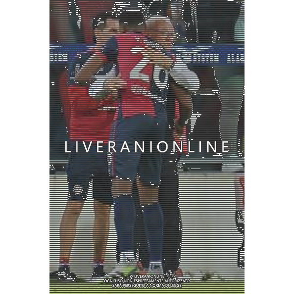 26-5-2024. Cagliari calcio-A.C.F. Fiorentina 38° giornata campionato calcio italiano Serie A 2023/2024, stadio Unipol Domus Cagliari. Foto Salvatore Moi/Agenzia Aldo Liverani s.as. Nella foto: Gol ed esultanza del Cagliari in casa contro Fiorentina. Segna: Alessandro Deiola Cagliari ©MOI SALVATORE / AGENZIA ALDO LIVERANI SAS