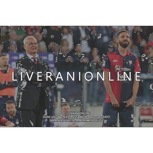 26-5-2024. Cagliari calcio-A.C.F. Fiorentina 38° giornata campionato calcio italiano Serie A 2023/2024, stadio Unipol Domus Cagliari. Foto Salvatore Moi/Agenzia Aldo Liverani s.as. Nella foto: Claudio Ranieri allenatore Cagliari, Leonardo Pavoletti Cagliari salutano i tifosi a fine gara ©MOI SALVATORE / AGENZIA ALDO LIVERANI SAS