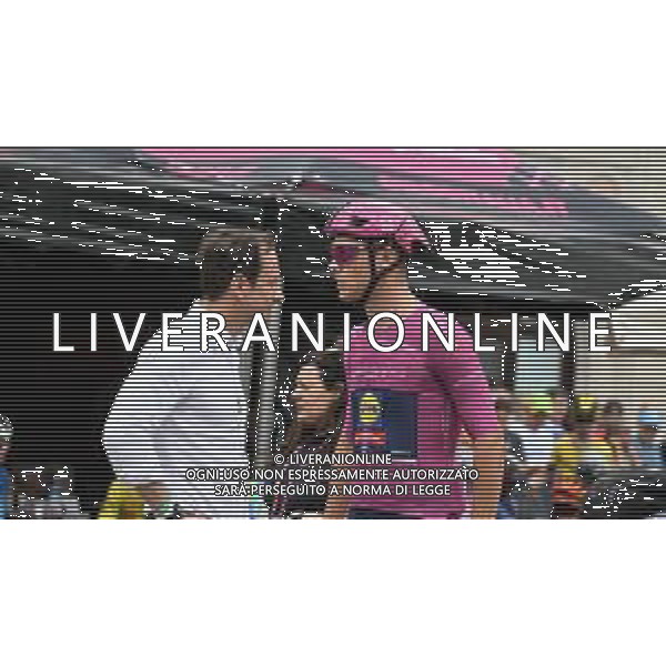 24-05-2024 Giro D\'italia; Tappa 19 Mortegliano - Sappada; 2024, Lidl - Trek; Milan, Jonathan; Fedriga, Massimiliano; Mortegliano; ©SIROTTI / AGENZIA ALDO LIVERANI