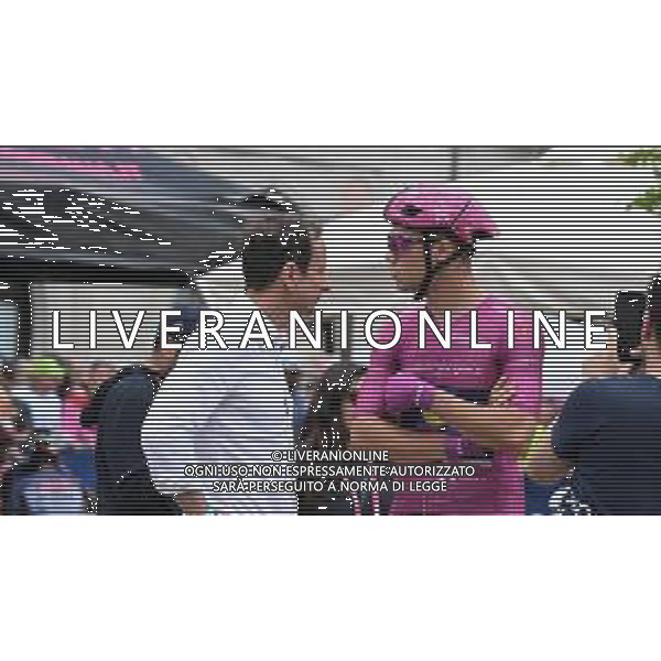 24-05-2024 Giro D\'italia; Tappa 19 Mortegliano - Sappada; 2024, Lidl - Trek; Milan, Jonathan; Fedriga, Massimiliano; Mortegliano; ©SIROTTI / AGENZIA ALDO LIVERANI