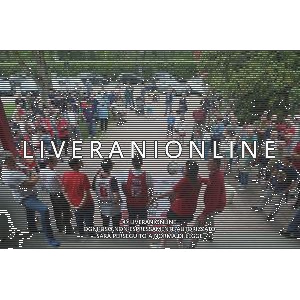 IMOLA 25 05 2024 PALARUGGI SIT-IN (manifestazione non violenta) DEI TIFOSI DELL\'ANDREA COSTA BASKET PER LA SITUAZIONE DELLA SOCIETA\' NELLA FOTO SOFIA CONTI IN RAPPRESENTANZA DELLA SOCIETA\' ANDREA COSTA BASKET ©SANNA / AGENZIA ALDO LIVERANI SAS