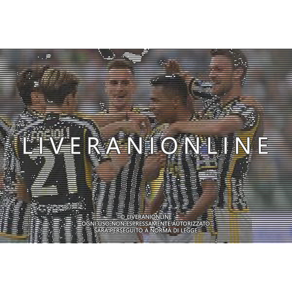 TVMV-Torino 25.05.2024 Allianz Stadium ©Manuela Viganti/Agenzia Aldo Liverani Juventus vs Monza Campionato Calcio Serie A TIM 2023/2024 38a giornata Nella foto: esultanza juventus dopo il gol di alex sandro ©Viganti / AGENZIA ALDO LIVERANI SAS