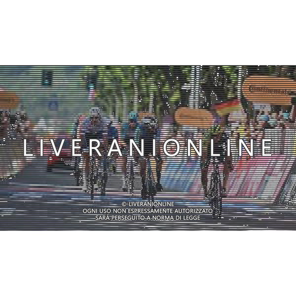 25-05-2024 Giro D\'italia; Tappa 20 Alpago - Bassano Del Grappa; 2024, Decathlon - Ag2r La Mondiale; 2024, Bora - Hansgrohe; Paret Peintre, Valentin; Martinez Poveda, Daniel Felipe; Bassano Del Grappa; ©SIROTTI / AGENZIA ALDO LIVERANI SAS