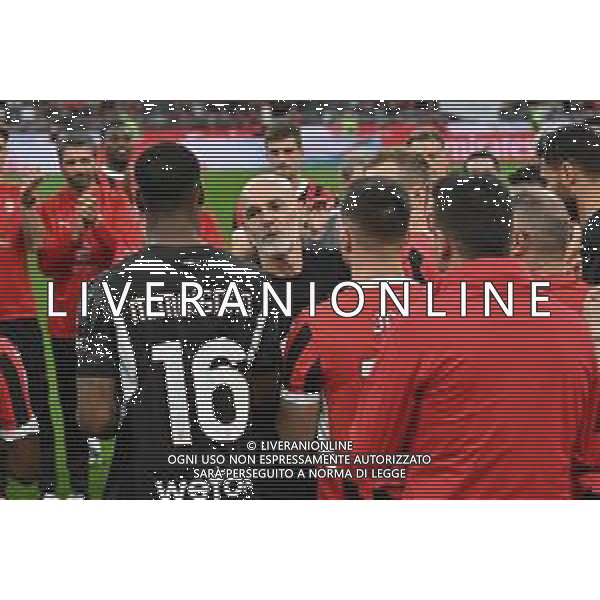 Milan vs Salernitana nella foto il saluto della squadra a Stefano Pioli allenatore Milan prima della gara Milano 25-05-2024 Stadio Giuseppe Meazza - San Siro Campionato Serie A TIM - 38a giornata foto Roberto Garavaglia/Agenzia Aldo Liverani sas/ AGENZIA ALDO LIVERANI SAS