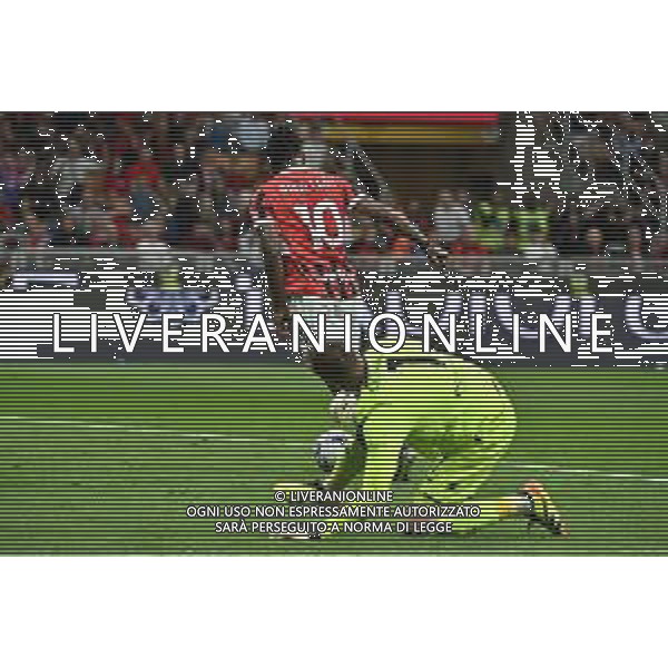 Milan vs Salernitana nella foto Rafael Leao (Milan) segna il gol dell\'1 a 0 Milano 25-05-2024 Stadio Giuseppe Meazza - San Siro Campionato Serie A TIM - 38a giornata foto Roberto Garavaglia/Agenzia Aldo Liverani sas/ AGENZIA ALDO LIVERANI SAS