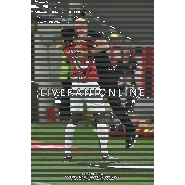 Milan vs Salernitana nella foto Rafael Leao (Milan) e Stefano Pioli allenatore Milan esultano dopo il gol dell\'1 a 0 Milano 25-05-2024 Stadio Giuseppe Meazza - San Siro Campionato Serie A TIM - 38a giornata foto Roberto Garavaglia/Agenzia Aldo Liverani sas/ AGENZIA ALDO LIVERANI SAS