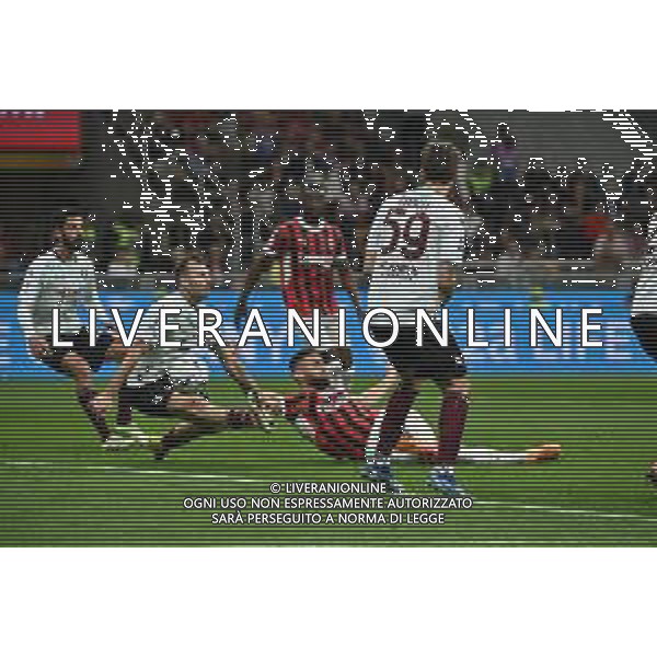 Milan vs Salernitana nella foto Olivier Giroud (Milan) segna il gol del 2 a 0\' Milano 25-05-2024 Stadio Giuseppe Meazza - San Siro Campionato Serie A TIM - 38a giornata foto Roberto Garavaglia/Agenzia Aldo Liverani sas/ AGENZIA ALDO LIVERANI SAS