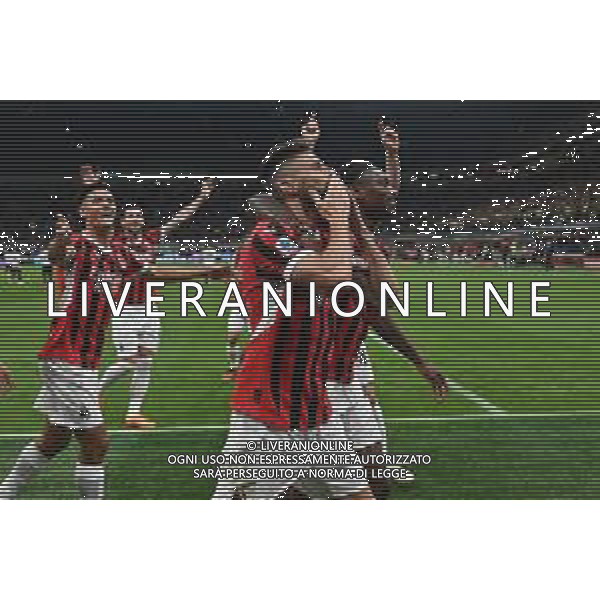 Milan vs Salernitana nella foto esultanza Milan dopo il gol del 2 a 0 Milano 25-05-2024 Stadio Giuseppe Meazza - San Siro Campionato Serie A TIM - 38a giornata foto Roberto Garavaglia/Agenzia Aldo Liverani sas/ AGENZIA ALDO LIVERANI SAS