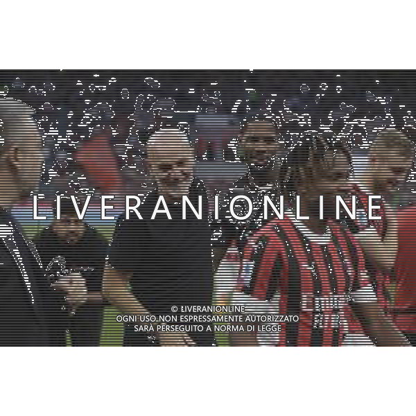 stefano pioli saluta la squadra nel prepartita -MILAN vs SALERNITANA 38a giornata Campionato Calcio Serie A TIM 25.05.2024 ©PAOLO GIAMPIETRI / AGENZIA ALDO LIVERANI SAS