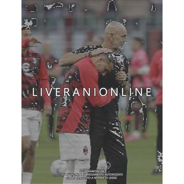 stefano pioli con bennacer -MILAN vs SALERNITANA 38a giornata Campionato Calcio Serie A TIM 25.05.2024 ©PAOLO GIAMPIETRI / AGENZIA ALDO LIVERANI SAS